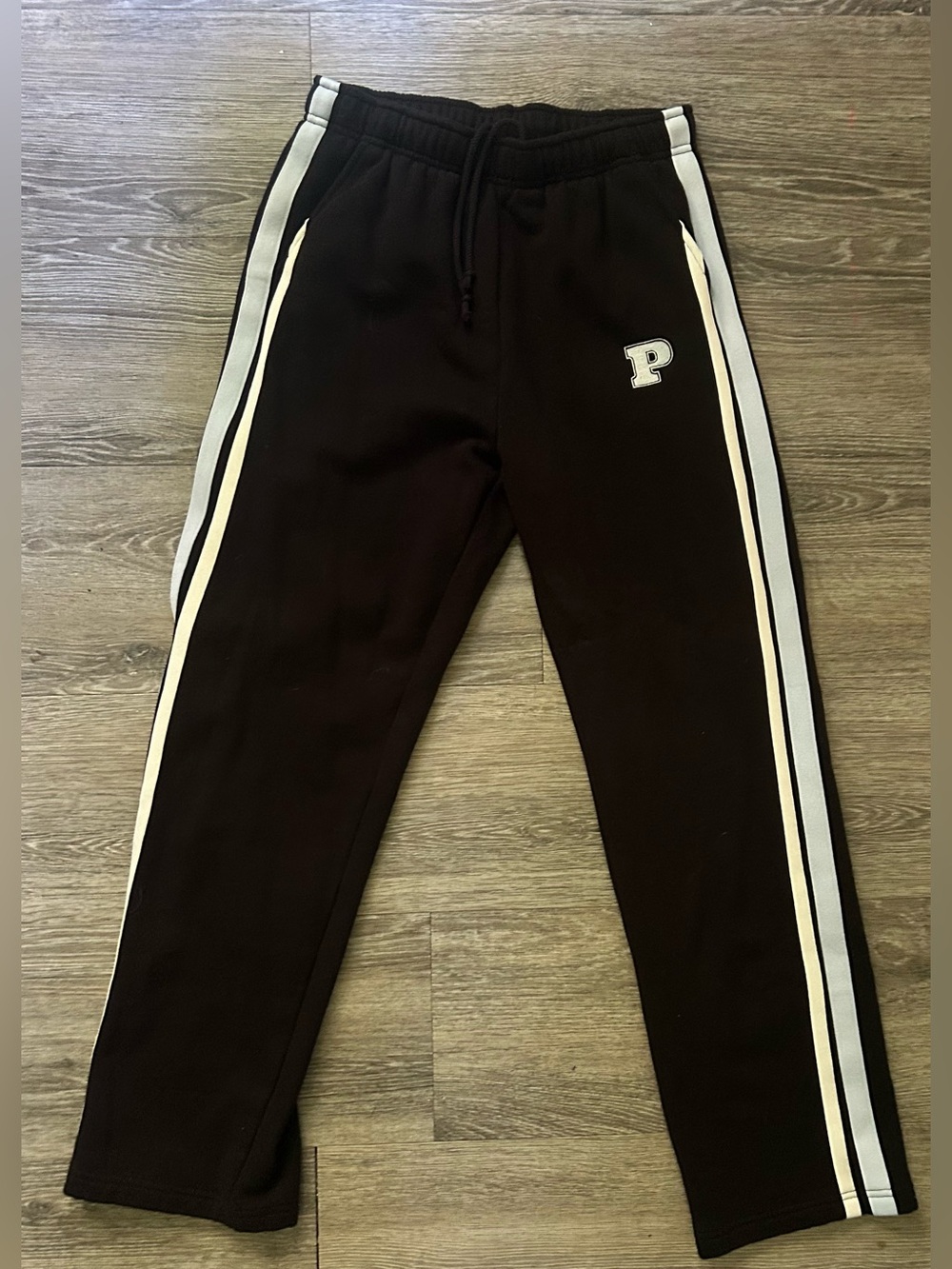 PINK Victoria's Secret Black Lounge Pants with White Label